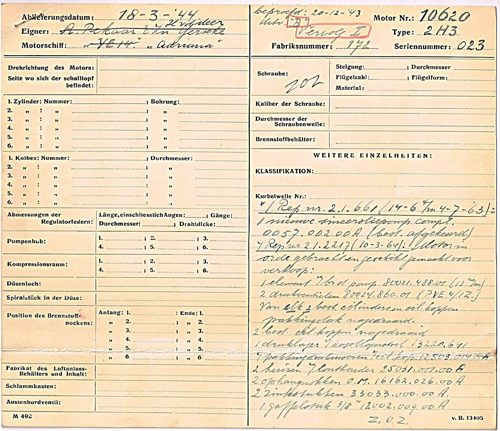 Motorkaart 10620, notities 1963-64