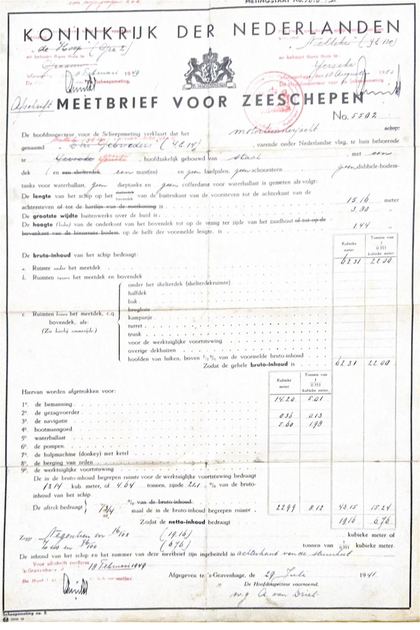 Rijks-meetbrief nr. 5502, Den Haag, 29 juli 1941